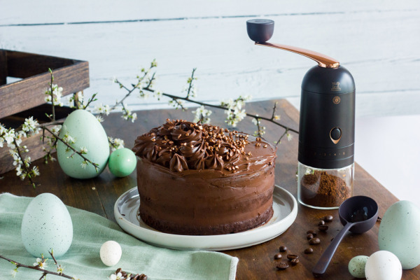Vegan Chocolate Coffee Layer Cake for Easter