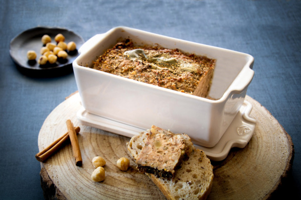French Style Country Terrine with hazelnuts