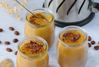 Crème au café sans sucre raffiné