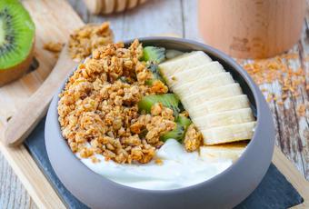 Muesli with flaxseed and hazelnuts