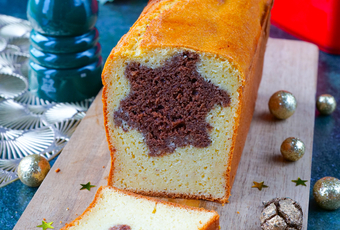 Cake étoile vanille et chocolat
