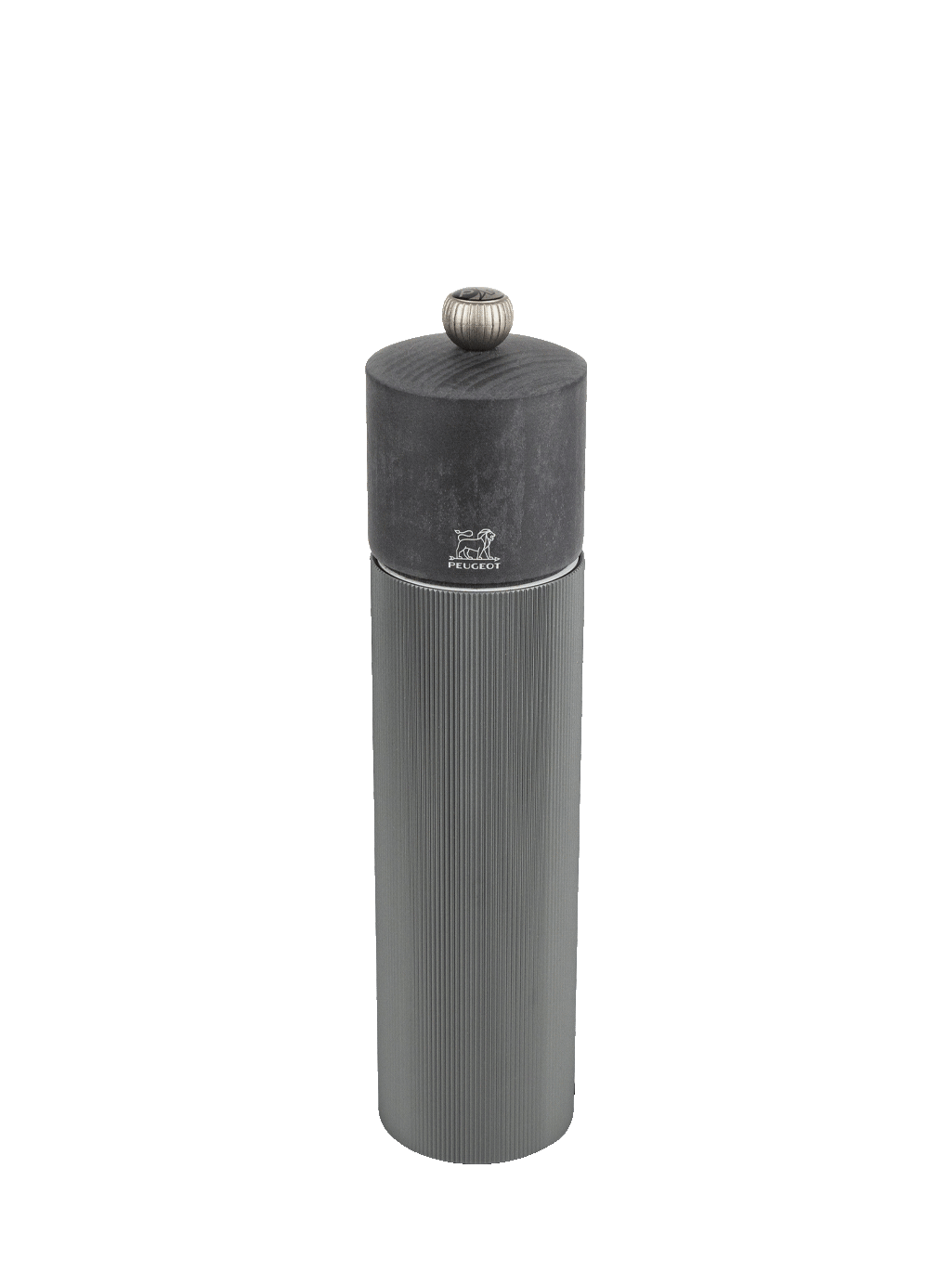 Line Manual pepper mill in aluminium and wood, carbon, 8,66in